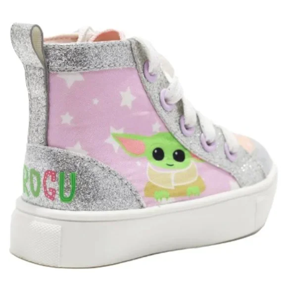 Grogu The Child Star Wars Toddler Girls Hightop Sneaker Size 9 - Picture 2 of 10